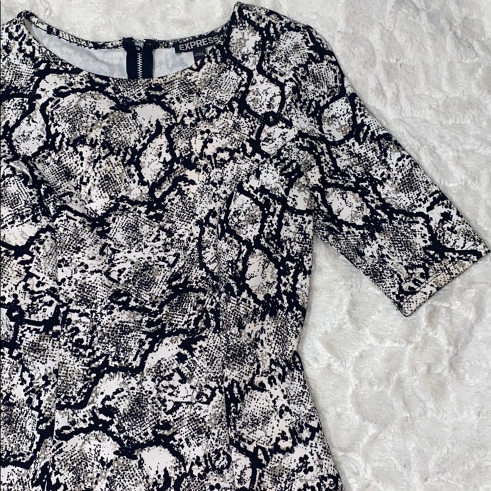 Express snakeskin dress